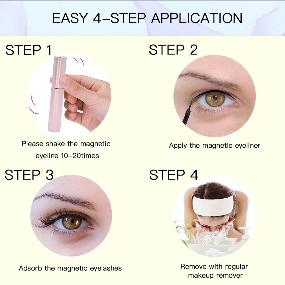 China Reliable Soft Magnetic Customized Packaging 3D False Lashes Magnetic Lashes with Privtate Label Eyelashes