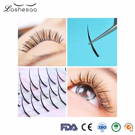 Mengfan Chine fourniture de cils vaporeux naturels extension de cils colorée en soie individuelle extension de cils colorée de volume classique a formes cils de cluster de fées